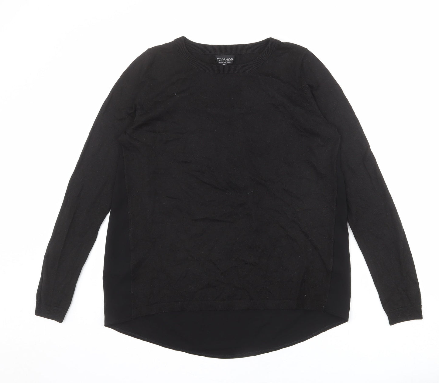 Womens UK Size 10 Topshop Black Pullover Jumper