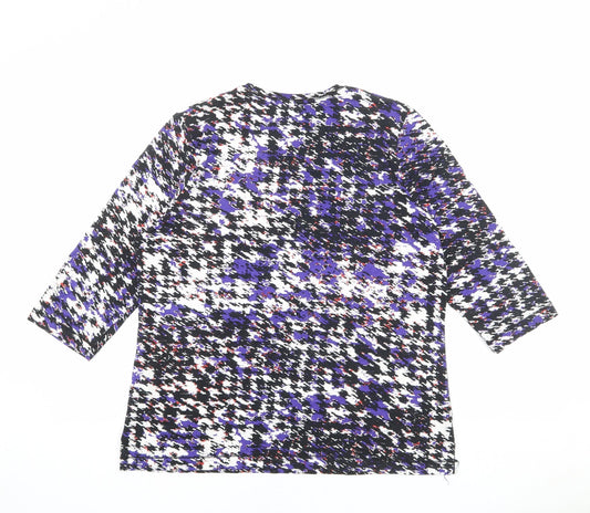 Womens UK Size 18 Gelco Multicoloured Basic Blouse