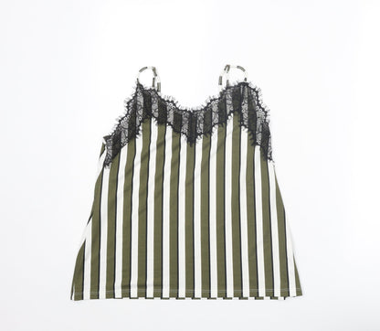 Womens UK Size XS Amisu Green Camisole Tank