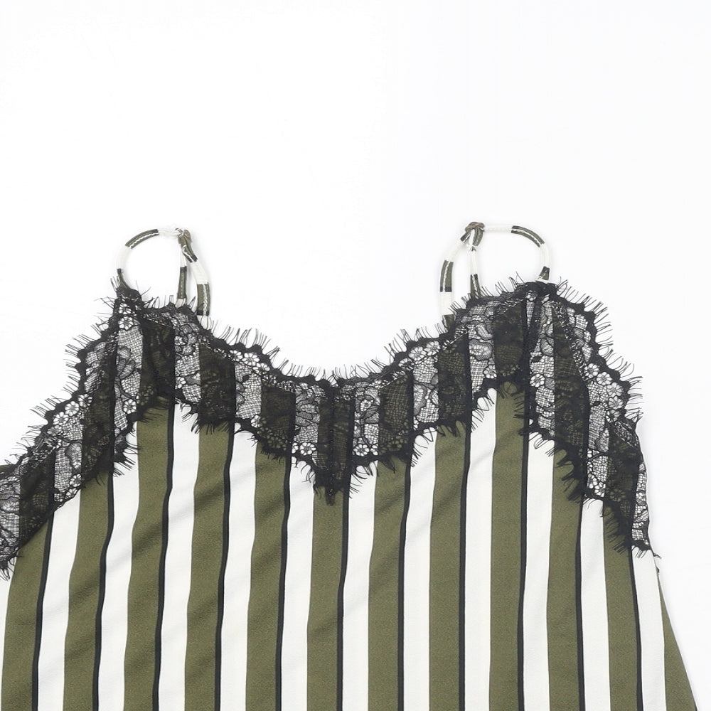 Womens UK Size XS Amisu Green Camisole Tank