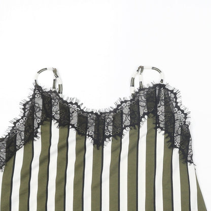 Womens UK Size XS Amisu Green Camisole Tank