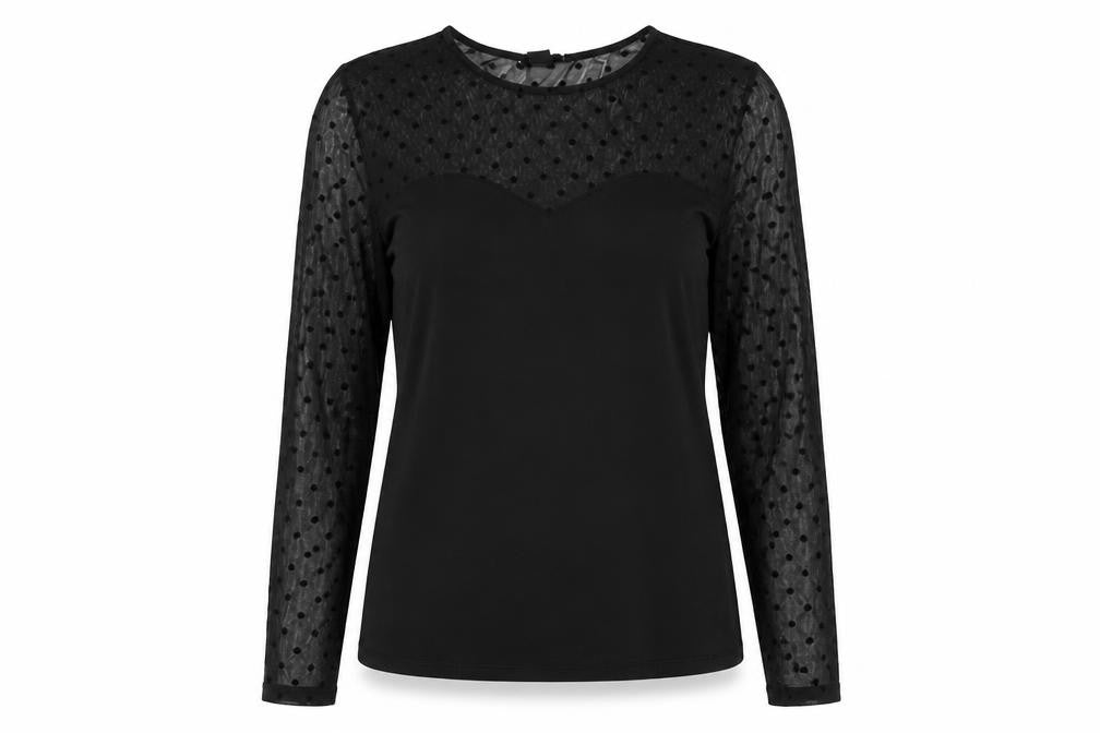 Womens UK Size L H&M Black Basic Blouse