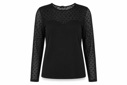 Womens UK Size L H&M Black Basic Blouse