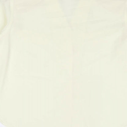 Dalia Womens Ivory Polyester Basic Button-Up Size 12 Collared