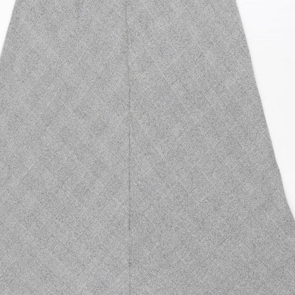 H&M Womens Grey Plaid Polyester A-Line Skirt Size 10 Zip