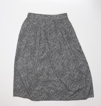 Peepers Sidney Murray Womens Black Geometric Polyester Peasant Skirt Size 30 in