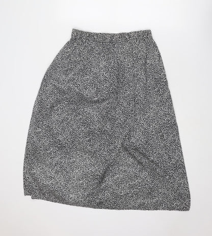 Peepers Sidney Murray Womens Black Geometric Polyester Peasant Skirt Size 30 in