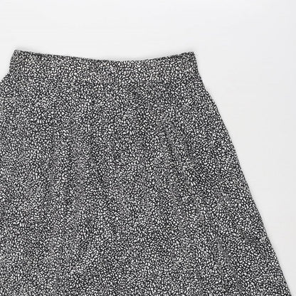 Peepers Sidney Murray Womens Black Geometric Polyester Peasant Skirt Size 30 in