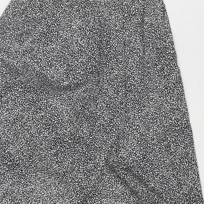 Peepers Sidney Murray Womens Black Geometric Polyester Peasant Skirt Size 30 in