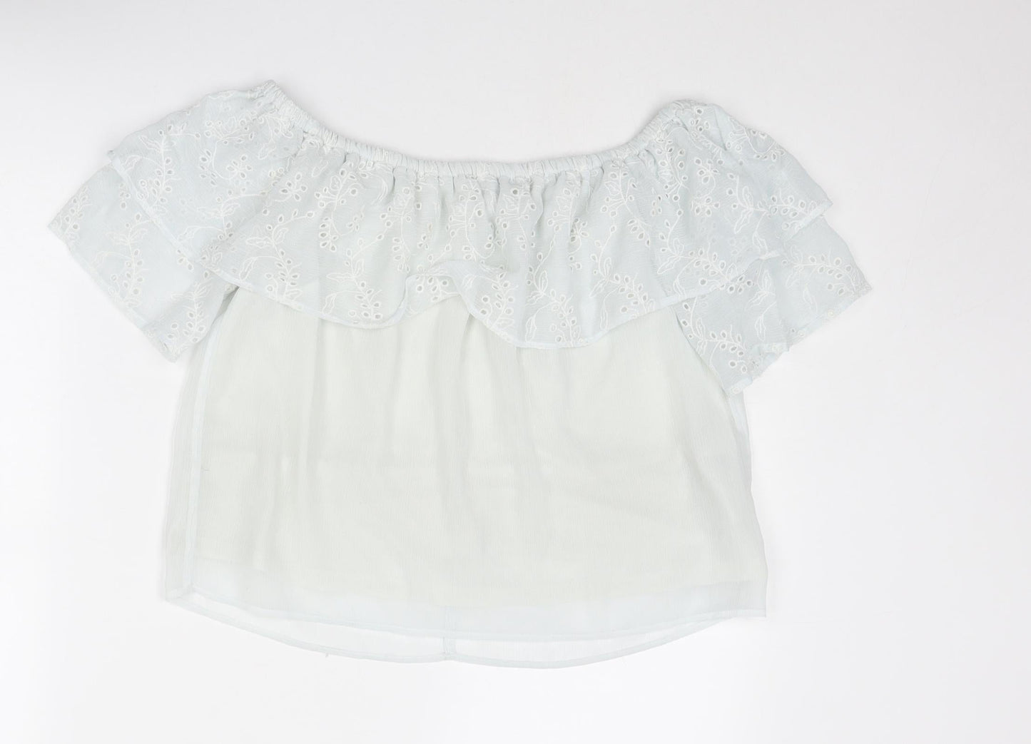 Womens UK Size 6 Only White Basic Blouse