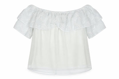 Womens UK Size 6 Only White Basic Blouse