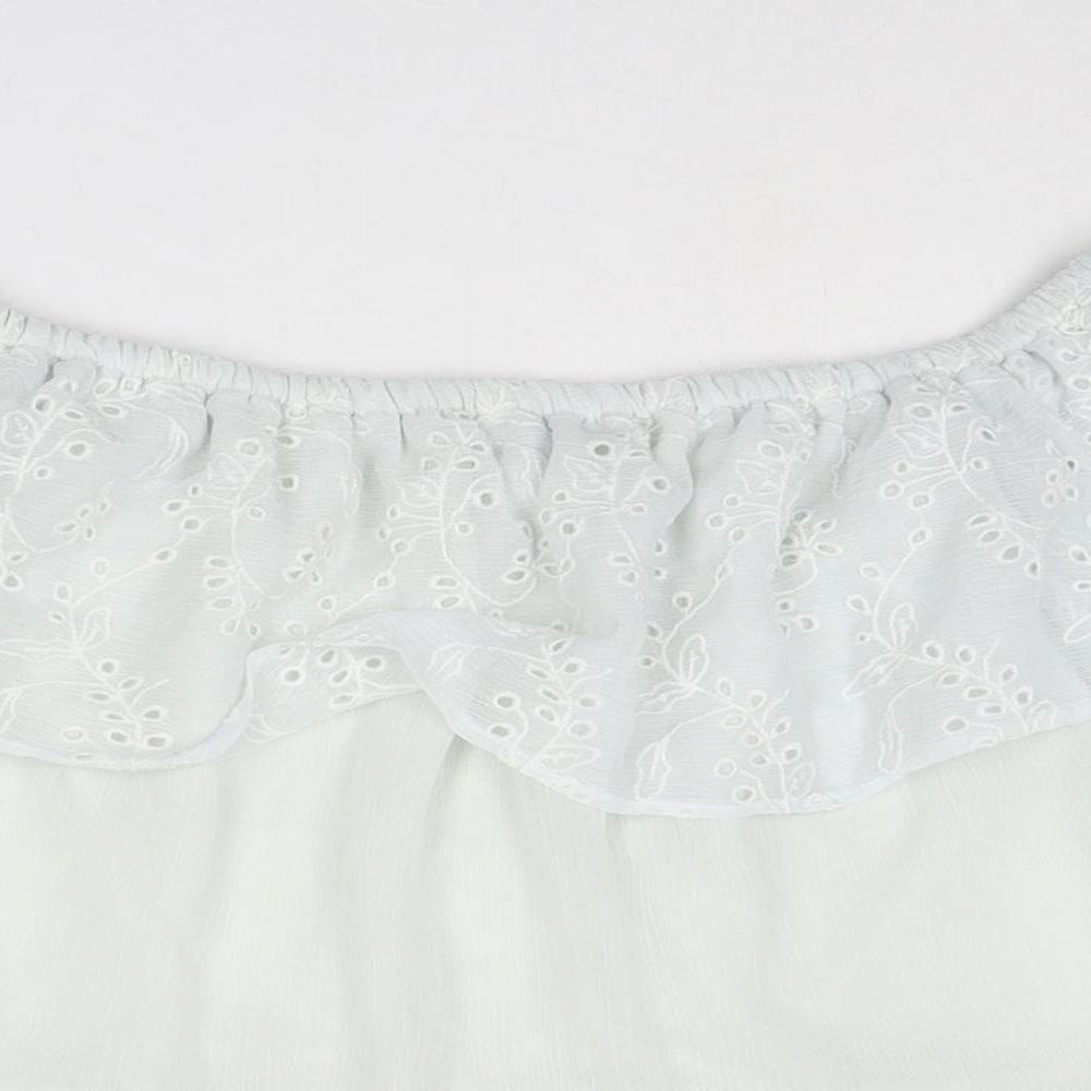 Womens UK Size 6 Only White Basic Blouse
