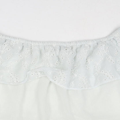 Womens UK Size 6 Only White Basic Blouse