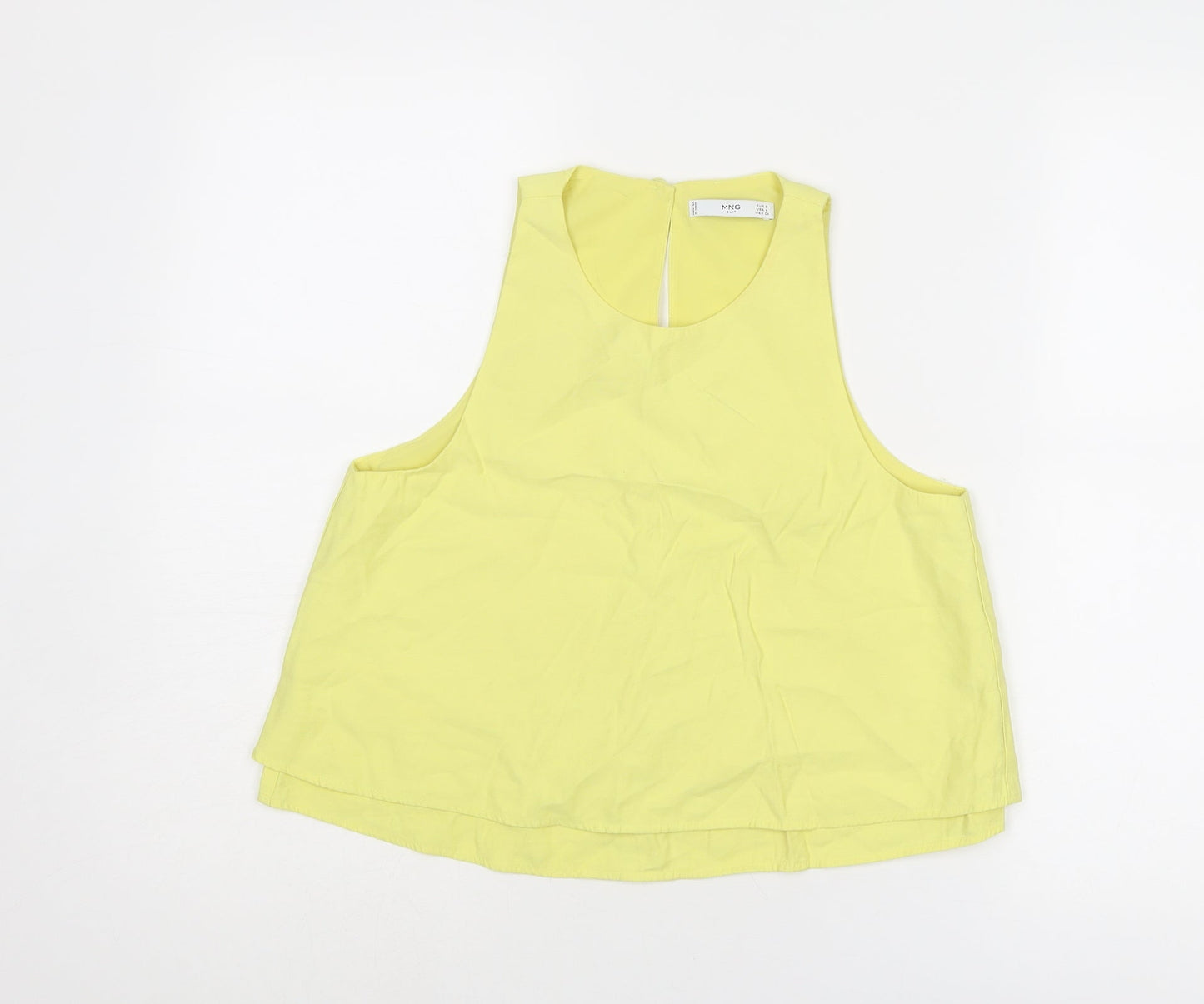 Womens UK Size S Mango Yellow Basic Tank