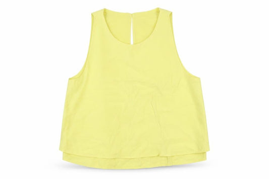Womens UK Size S Mango Yellow Basic Tank