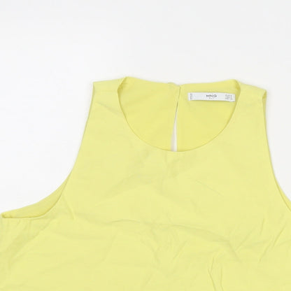 Womens UK Size S Mango Yellow Basic Tank