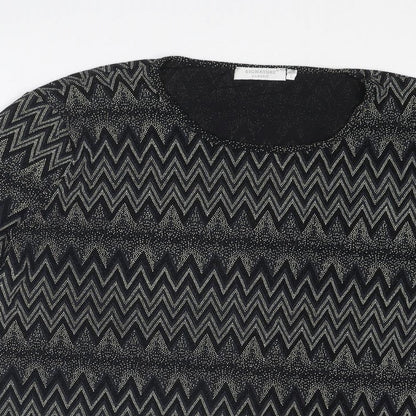 Womens UK Size L Signature Black Basic Blouse