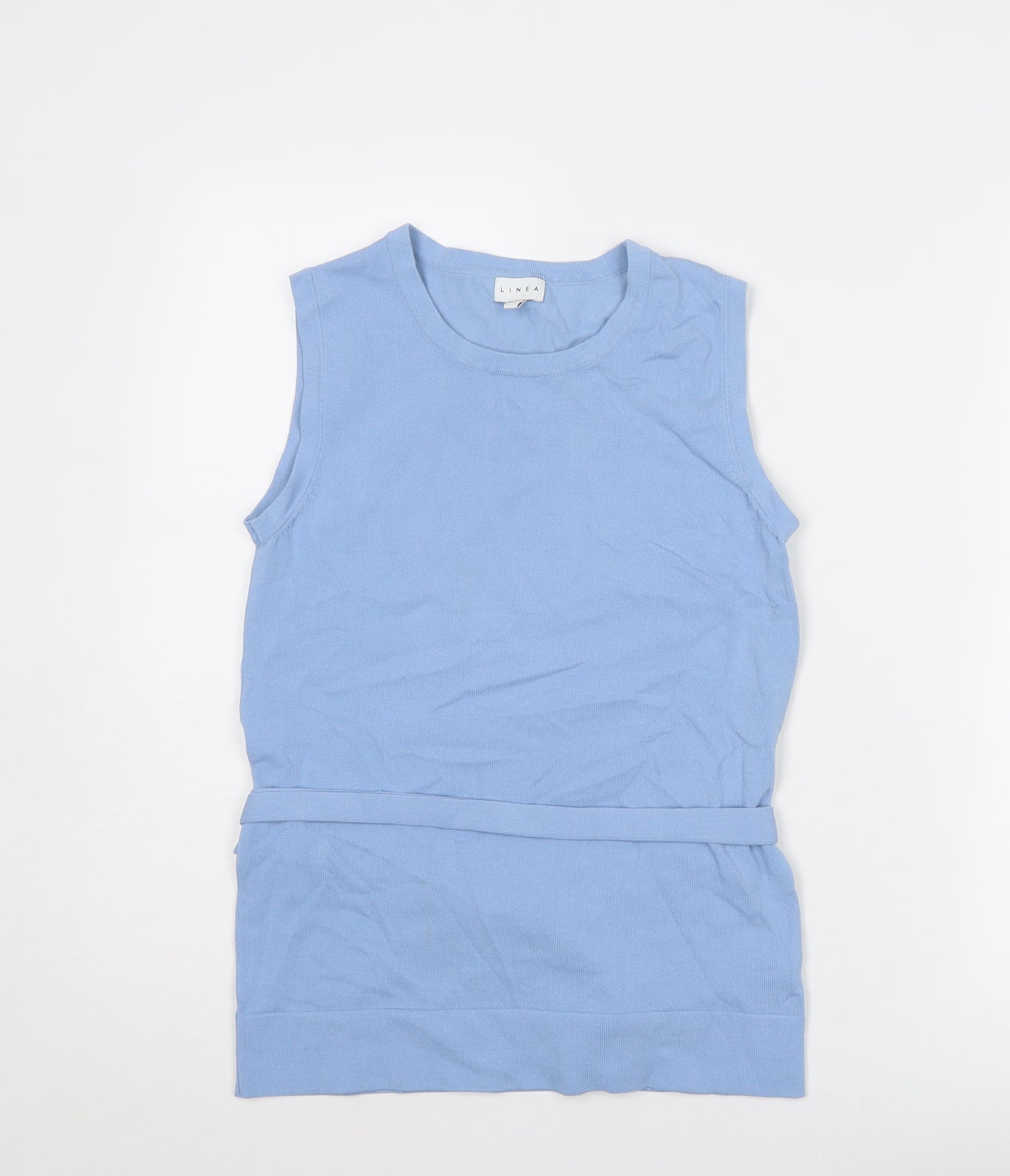 Womens UK Size 8 Linea Blue Basic Blouse