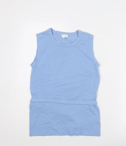 Womens UK Size 8 Linea Blue Basic Blouse