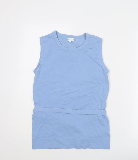 Womens UK Size 8 Linea Blue Basic Blouse