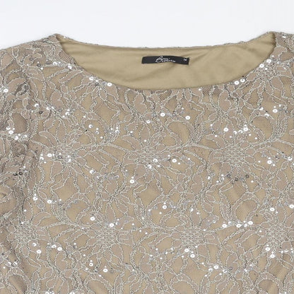 Womens UK Size 14 Bonmarché Beige Basic Blouse