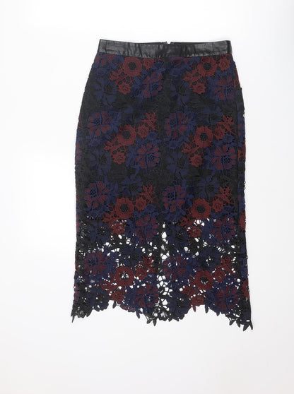 Womens UK Size 8 Topshop A-Line Lace Skirt