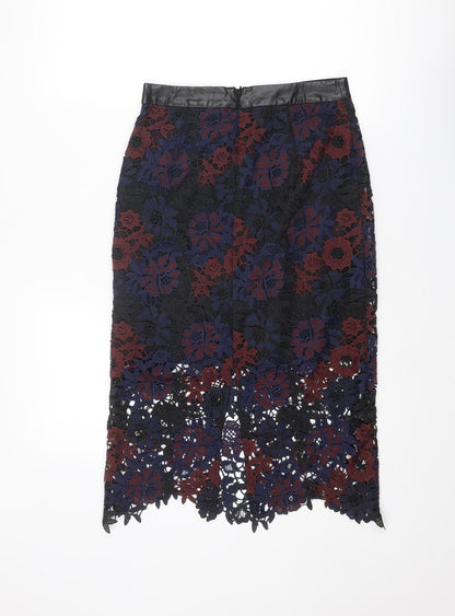 Womens UK Size 8 Topshop A-Line Lace Skirt