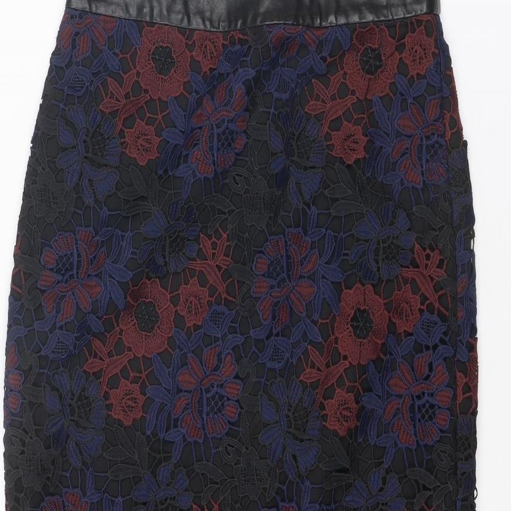 Womens UK Size 8 Topshop A-Line Lace Skirt