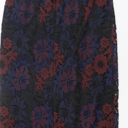 Womens UK Size 8 Topshop A-Line Lace Skirt