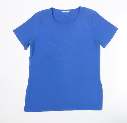 Womens UK Size 10 St Michael Blue Basic T-Shirt