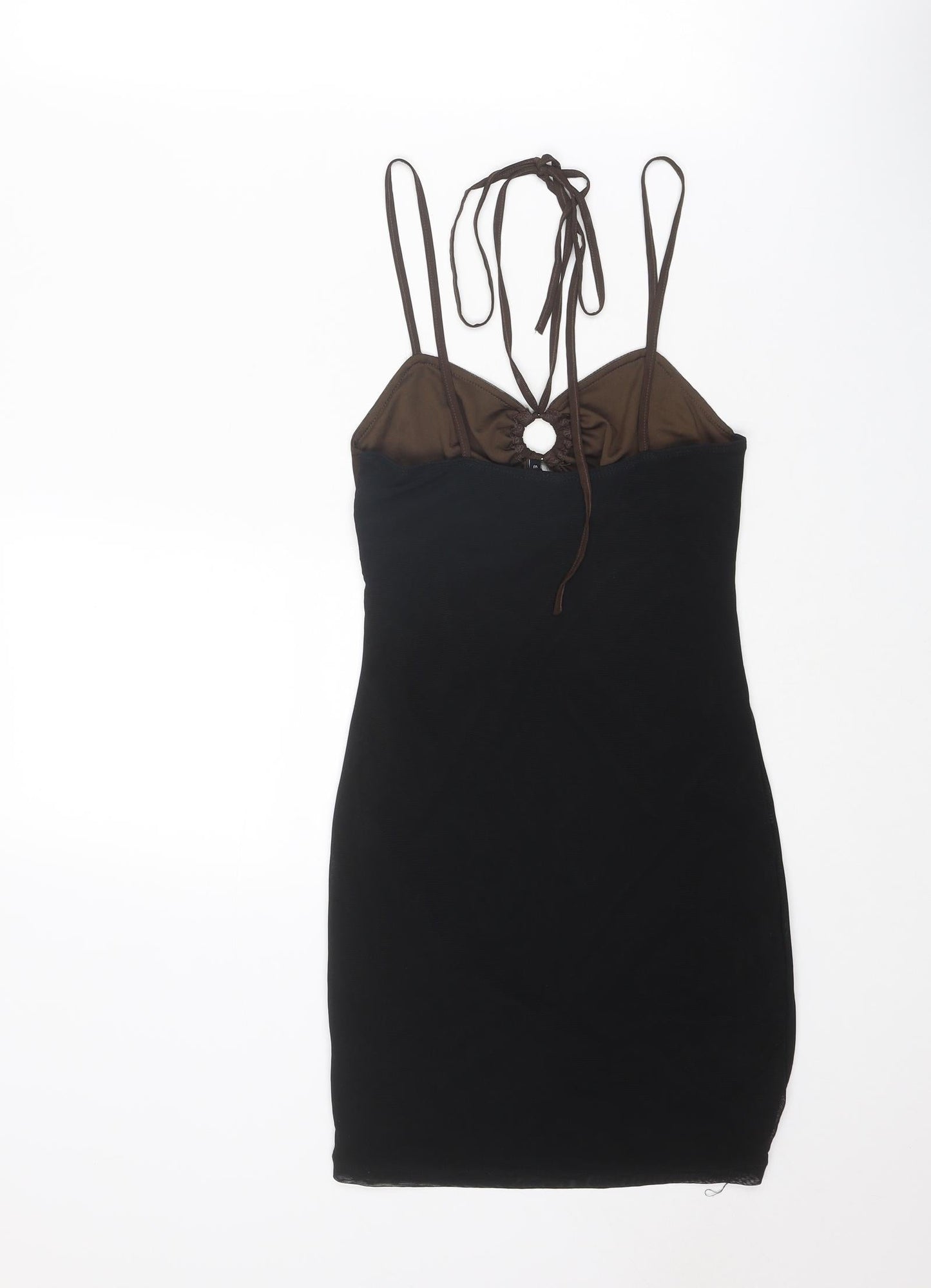 Motel Womens Black Polyester Bodycon Size S Halter Tie