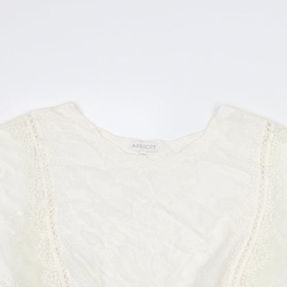 Womens UK Size S Apricot Ivory Basic Blouse