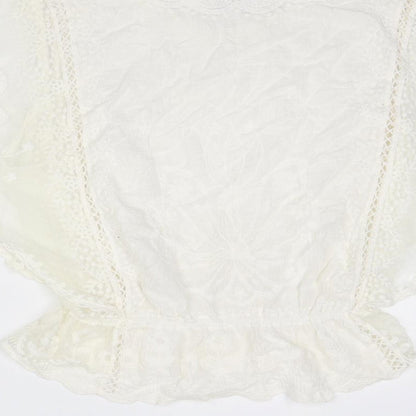 Womens UK Size S Apricot Ivory Basic Blouse