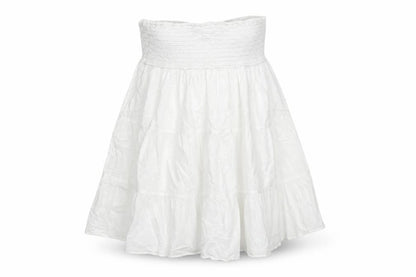 Dorothy Perkins Womens White Cotton A-Line Size 12 Off the Shoulder Pullover