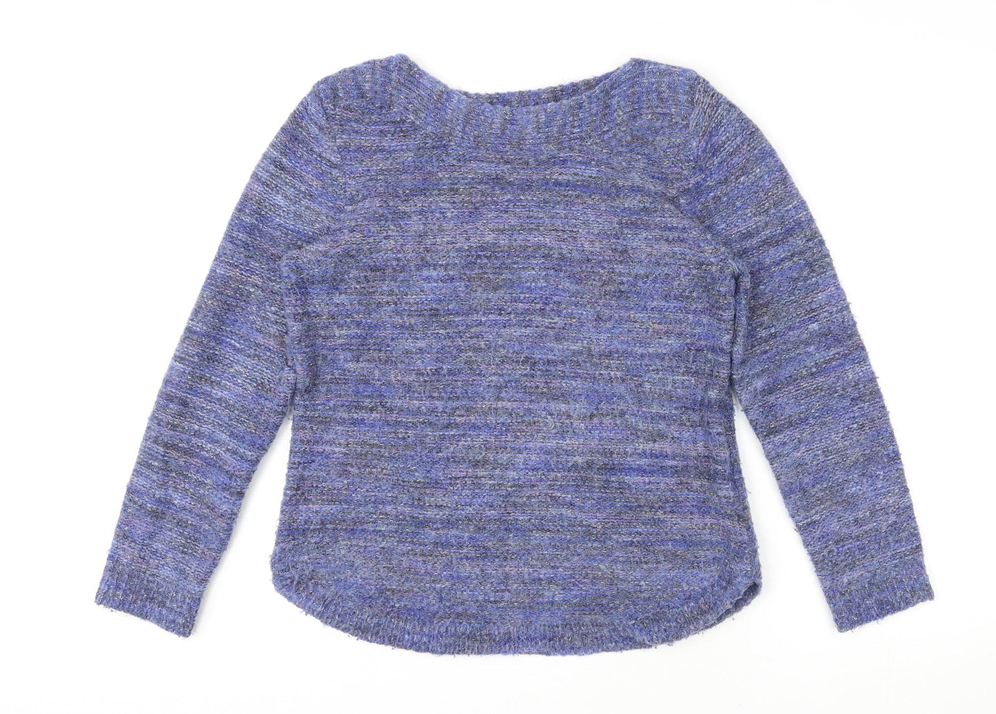 Womens UK Size M Pebble Bay Blue Pullover Jumper