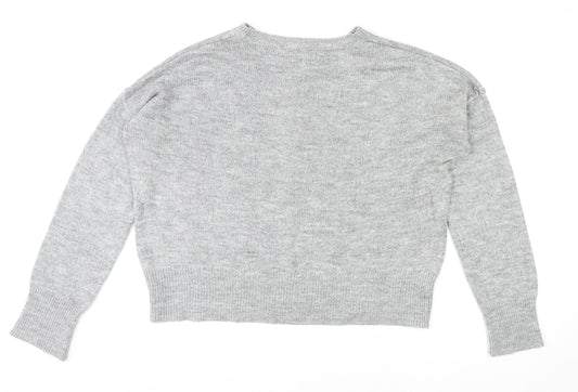 Womens UK Size S New Look Grey Pullover Jumper