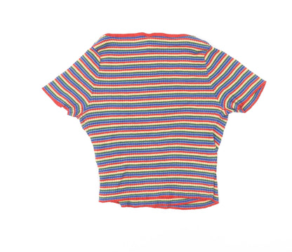 Womens UK Size S Urban Outfitters Multicoloured Basic T-Shirt
