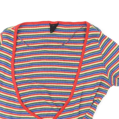Womens UK Size S Urban Outfitters Multicoloured Basic T-Shirt