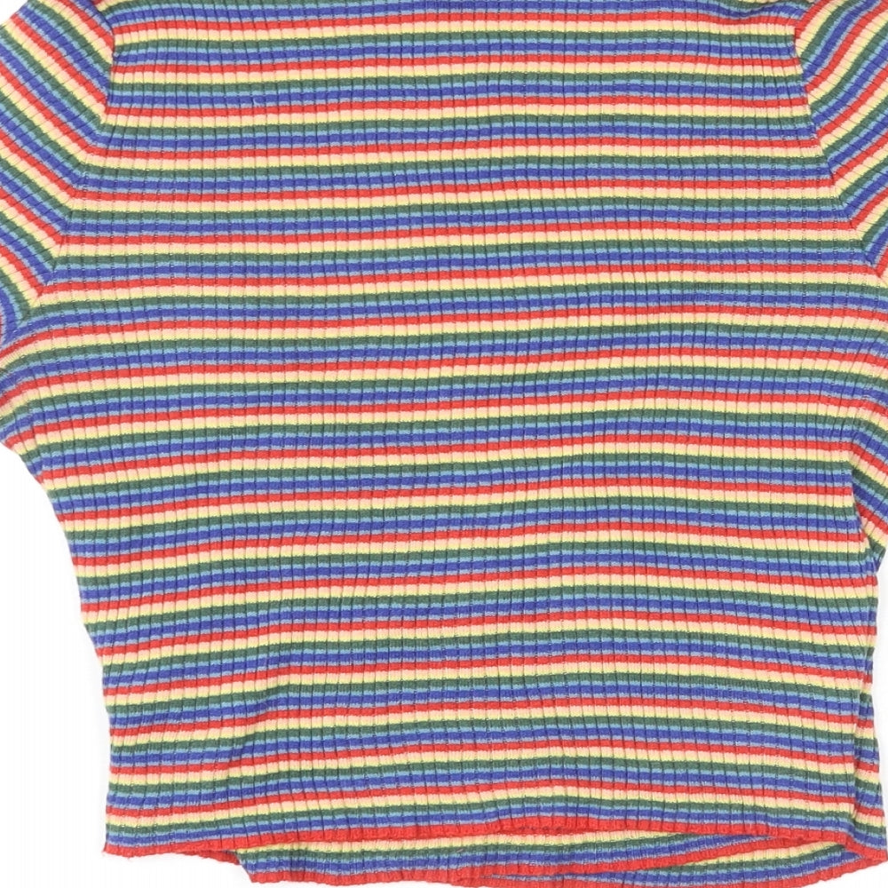 Womens UK Size S Urban Outfitters Multicoloured Basic T-Shirt