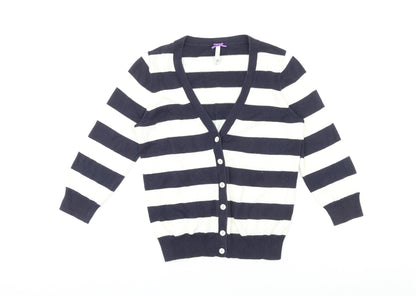 Womens UK Size 10 BHS Blue Cardigan Jumper