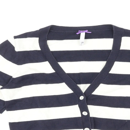Womens UK Size 10 BHS Blue Cardigan Jumper