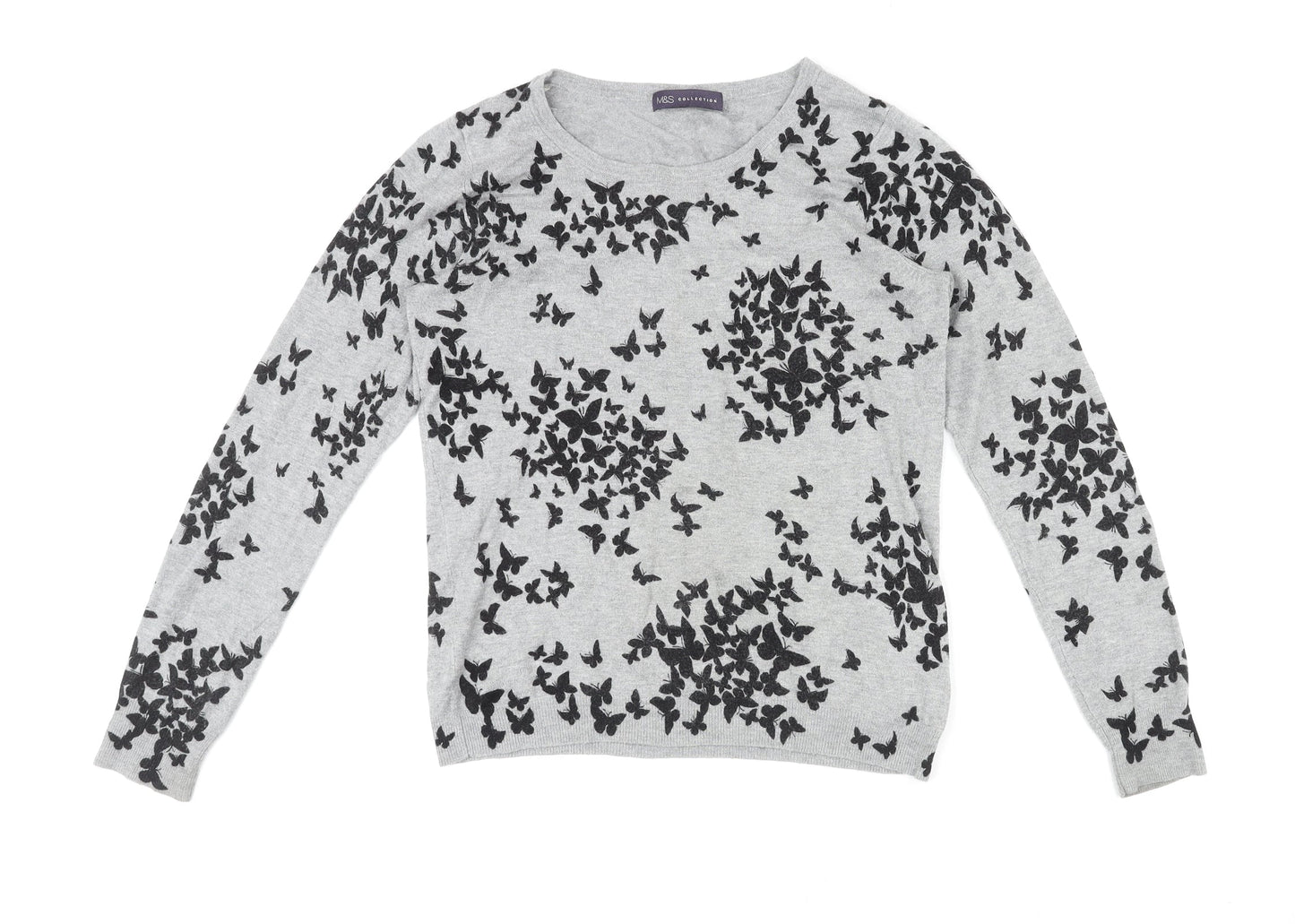Womens UK Size 12 Marks and Spencer Grey Pullover Jumper
