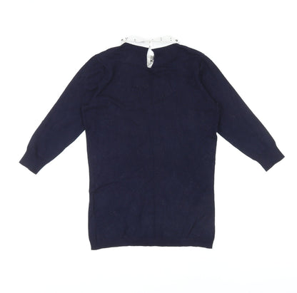 Womens UK Size 8 Warehouse Blue Pullover Jumper