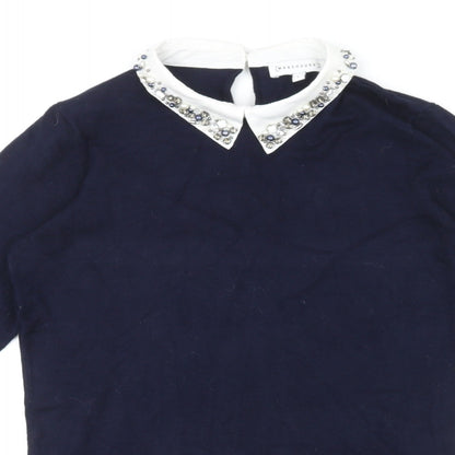 Womens UK Size 8 Warehouse Blue Pullover Jumper