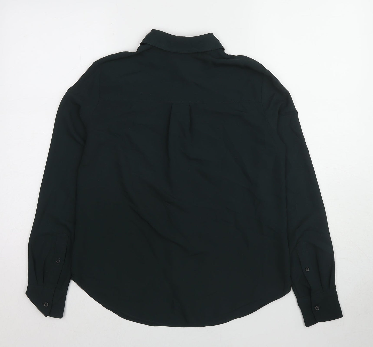 Womens UK Size M H&M Green Basic Button-Up