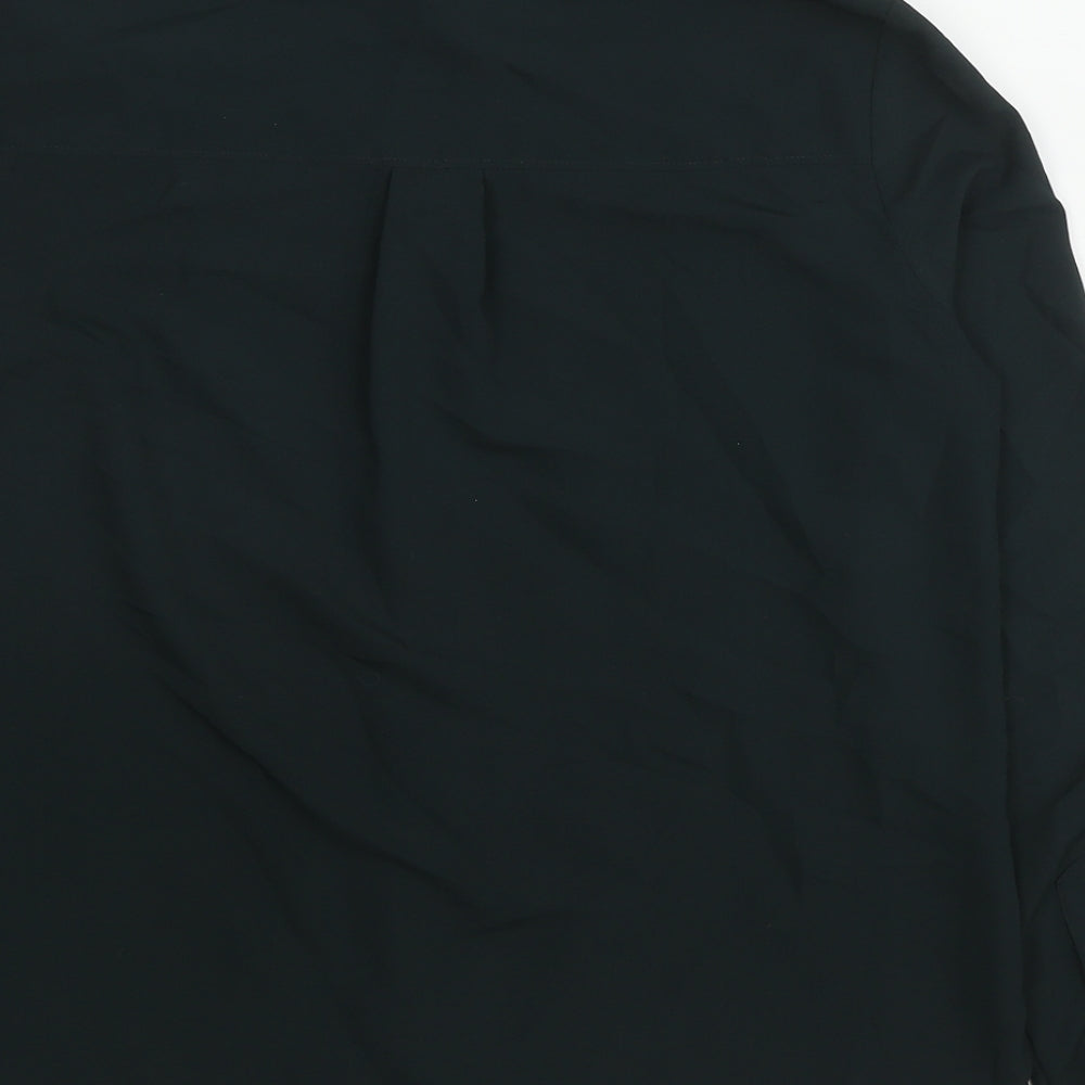 Womens UK Size M H&M Green Basic Button-Up