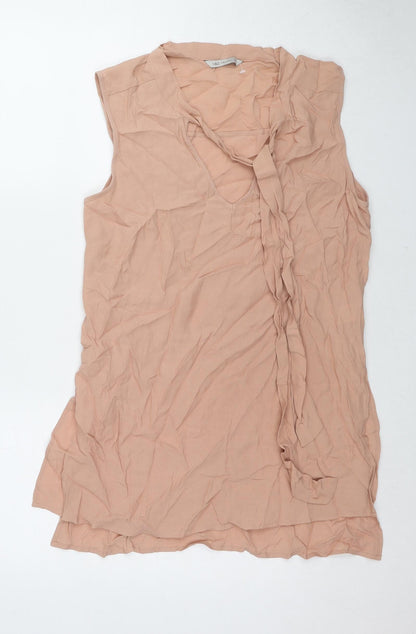 Womens UK Size 10 Marks and Spencer Beige Tunic Blouse