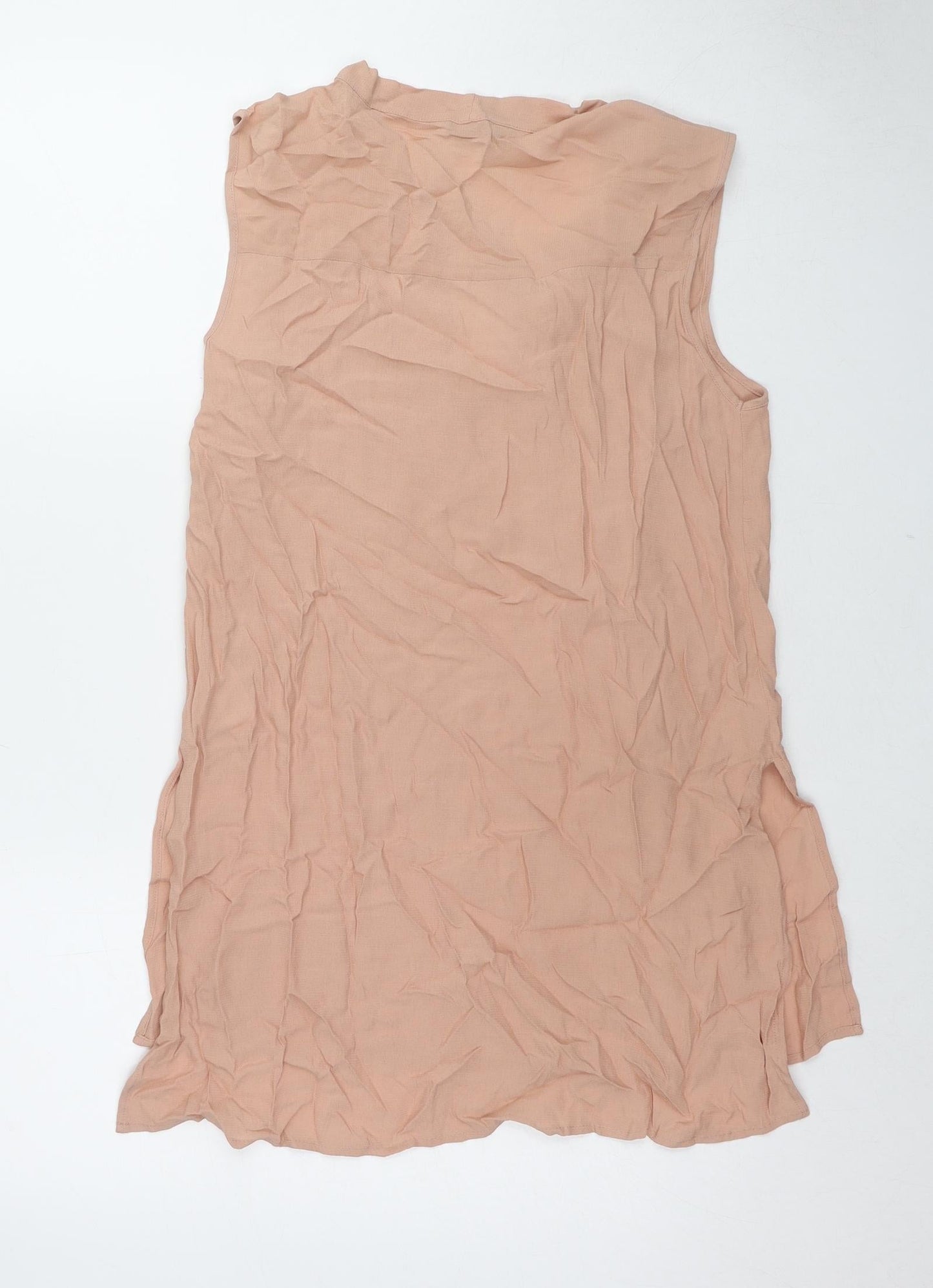 Womens UK Size 10 Marks and Spencer Beige Tunic Blouse
