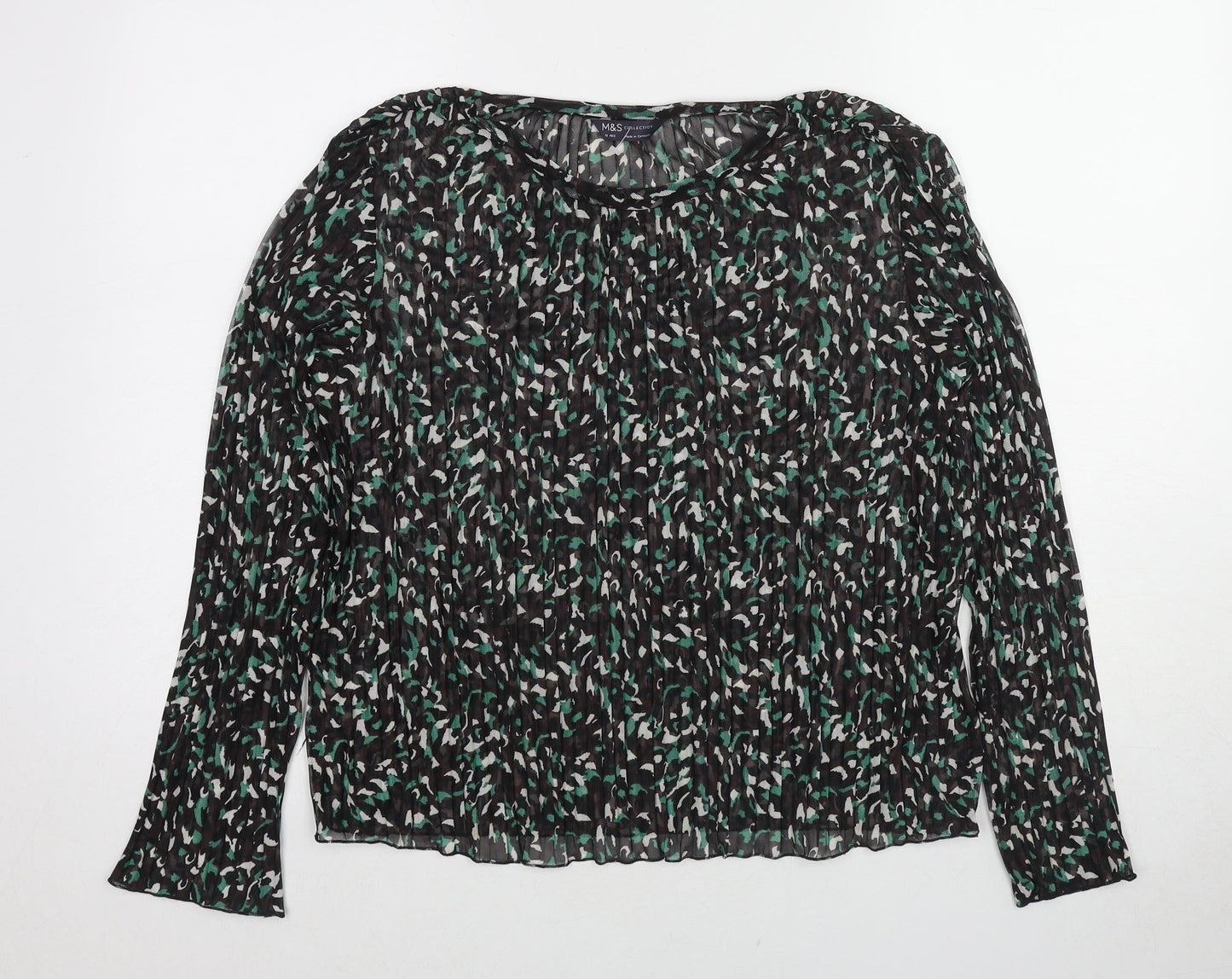 Womens UK Size 12 Marks and Spencer Multicoloured Basic Blouse
