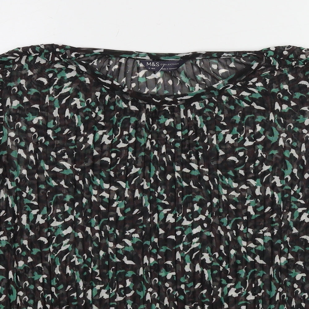 Womens UK Size 12 Marks and Spencer Multicoloured Basic Blouse
